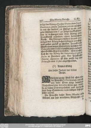 Anmerckung über diesen Innhalt des dritten Buchs.