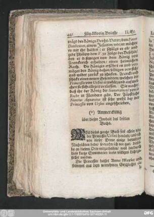 Anmerckung über diesen Innhalt des dritten Buchs.