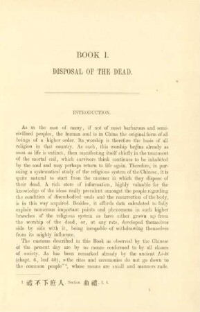 Book I. Disposal of the dead
