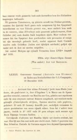 LXXXII. Gouverneur Generaal (Antionio van Diemen) en Raden aan Bewindhebbers der O. I. Compagnie, 18 December 1639