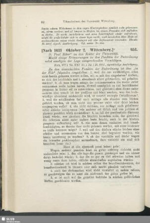 653. [Nach 1631, Oktober 2. Wittenberg]