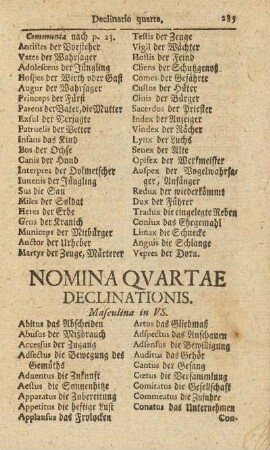 Nomina Qvartae Declinationis