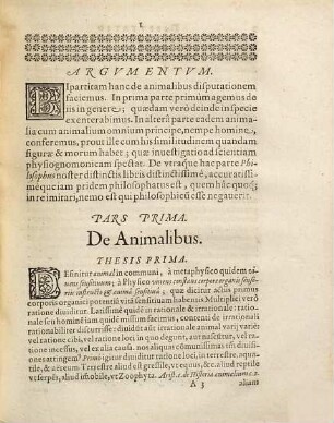 Disputatio Philosophica De Animalibus