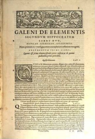 Omnia quae extant in latinum sermonem conversa : Quibus post summam antea adhibitam diligentiam multum nunc quoque splendoris accessit, quod loca quamplurima ex emendatorum exemplarium grȩcorum collatione et illustrata fuerint & castigata. 1, Prima Classis Naturam Corporis Humani hoc est elementa, temperaturas, humores, structure[s] habitudinisq[ue] modos, partium dissectionem, usum, facultates & actiones, seminis deniq[ue] foetuumq[ue] tractationem complectitur