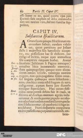 Caput IV. Substantia Israëlitarum.