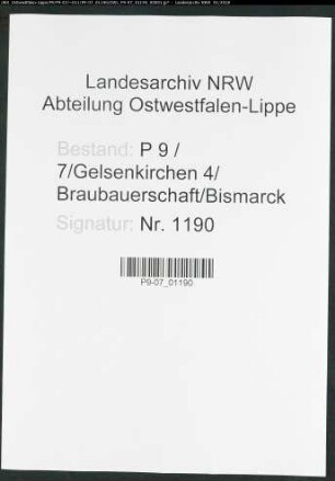Sterberegister Standesamt Gelsenkirchen 4 Braubauerschaft Bismarck