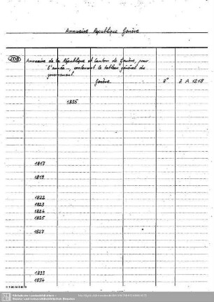 Annuaire republique Geneve