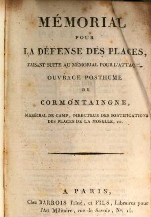Mémorial pour l'Attaque des Places