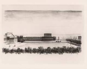Staatstheater Kassel: Foto von Inv.Nr. 35809 (ohne Überschrift): Perspektivische Ansicht von der Königsstraße