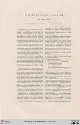 4: La Société des Amis des arts de Douai, son exposition : les collections publiques et particulières de Douai