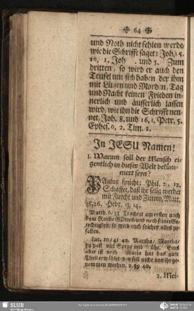 In Jesu Namen! / We Jesußowem meni!