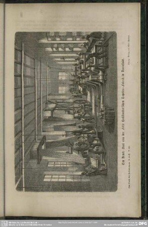 Ein Druck-Saal aus der Felix Hochstaetter'schen Tapeten-Fabrik in Darmstadt