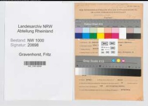 Entnazifizierung Fritz Gravenhorst, geb. 23.09.1902 (Angest.)