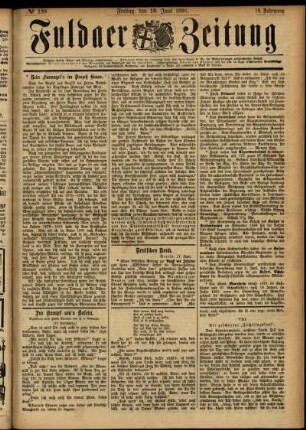 Ausgabe vom Freitag, den 19. Juni 1891.