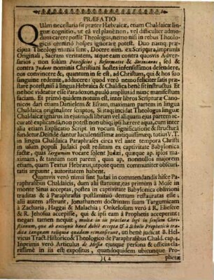 Baschem Henrici Opitz rqrwq rljsn šell kaś d'ajin we rabbanin sive chaldaismus targumico-talmudico rabbinicus hebraeismo harmonicus : adeoque regulis iisdem quinquaginta absolutus, atque exemplis et singularibus quibusq. ex Dlan. et Esra, itemq. targumin, talmude et rabbinorum scriptis illustratus