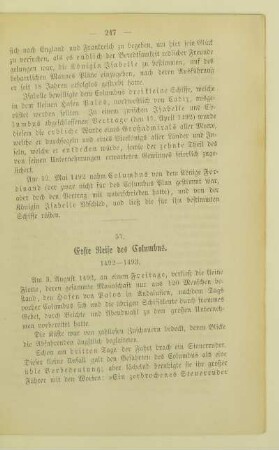 57. Erste Reise des Columbus. 1492 - 1493