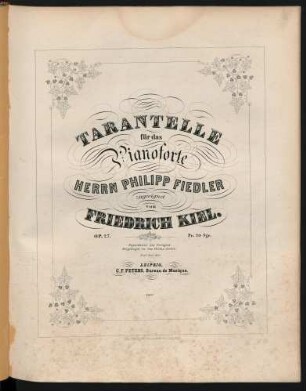 Tarantelle für das Pianoforte : op. 27