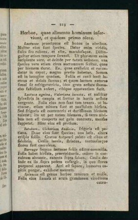 223-244, Herbae, quae alimento hominum inserviunt, et quidem primo olera - De herbis odoratis et aromaticis...