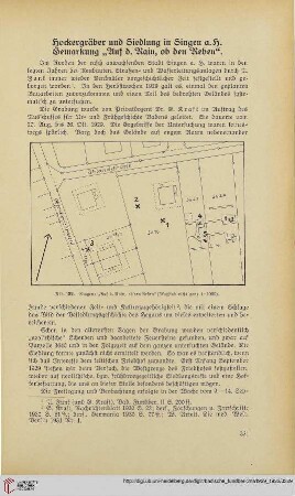 2: Hockergräber und Siedlung in Singen a. h. : Gemarkung "Auf d. Rain, ob den Reben"