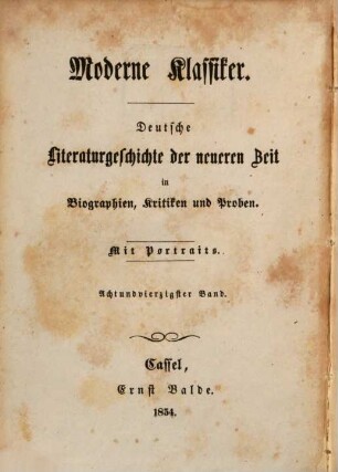 Moderne Klassiker : deutsche Literaturgeschichte der neueren Zeit in Biographien, Kritiken und Proben ; mit Portraits, 48. F. C. Schlosser