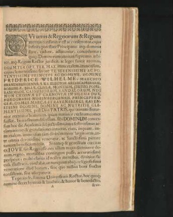 Qui unus & Regnorum & Regnum aeternus constitutor estac conservator ...