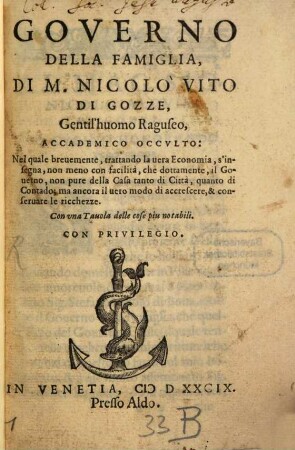 Governo della famiglia