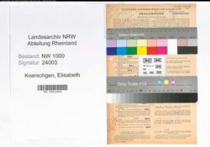 Entnazifizierung Elisabeth Koerschgen, geb. 12.02.1915 (Bueroangest.)