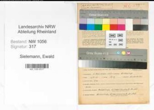 Entnazifizierung Ewald Sielemann , geb. 01.11.1914 (Beamter)