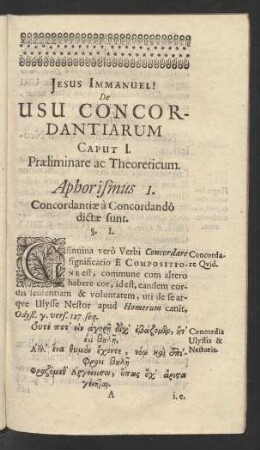 Jesus Immanuel! De Usu Concordantiarum