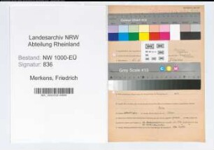 Entnazifizierung Friedrich Merkens, geb. 21.02.1912 (Polizeibeamter)
