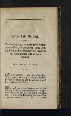 Vierzehnte Predigt.