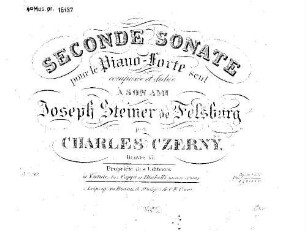 Seconde sonate pour le piano-forte seul : oeuv. 13