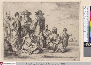 [Familien versammelt an einem Strand; Families gathered on a beach]