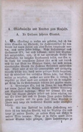 A. An Personen höheren Standes.