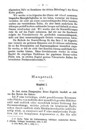 Hauptteil: - Kapitel I.