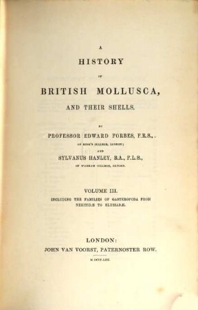 A history of British mollusca and their shells : by Edward Forbes and Sylvanus Hanley, III