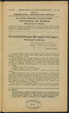 1919003110: La costurerita que dió aquel mal paso...
