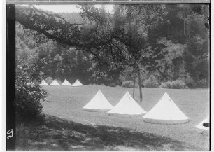 Schwäbisches Hitler-Jugendlager im Donautal - Bann 119; Zelte