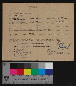 Fritz Heinrich Fernando Arp - Central Record Branch, No.1 Sub Depot, 15 B.O.D