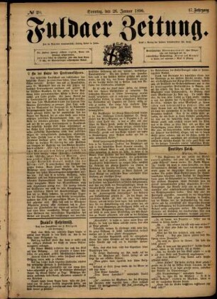 Ausgabe vom Sonntag, den 26. Januar 1890.