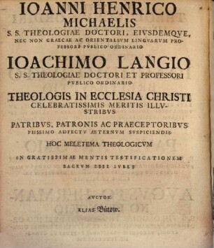 Commentatio theologica de analogia fidei