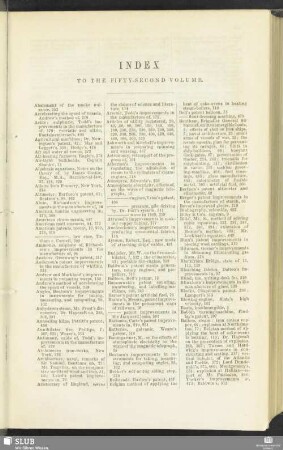 Index to the fifty-second volume