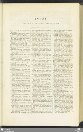 Index to the fifty-second volume