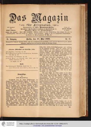 Nr. 22. - 30. Mai 1896