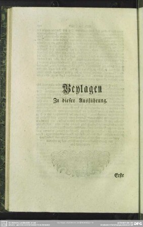 Beylagen Zu dieser Ausführung
