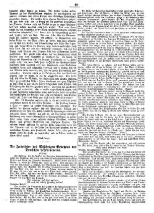 Die Jubelfeier des 25jährigen Bestehens des Deutschen Lehrervereins. (Schluß)