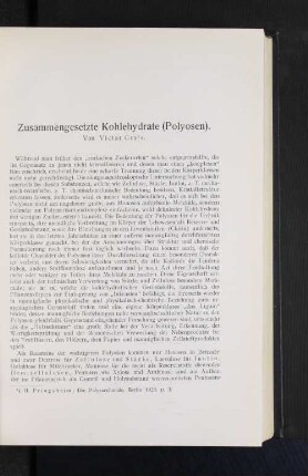 Zusammengesetzte Kohlehydrate (Polyosen).