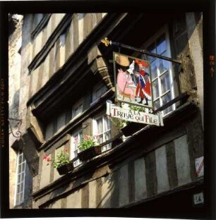 Gasthausschild "A la Truye qui file"
