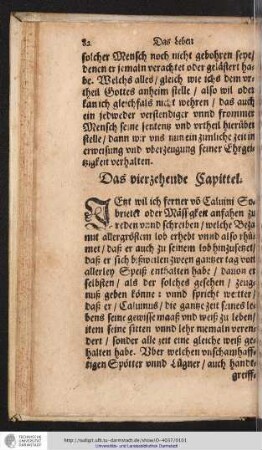 Das vierzehende Capittel.