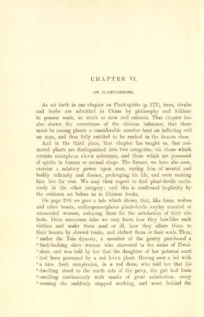 Chapter VI. On plant-demons